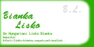 bianka lisko business card